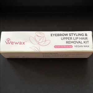 Vegan Wax Eyebrow Styling & Upper Lip Hair Removal Kit - White